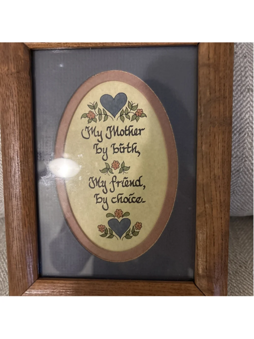 Framed Sentimental Piece Mother Country Decor 6.5”x8.5”